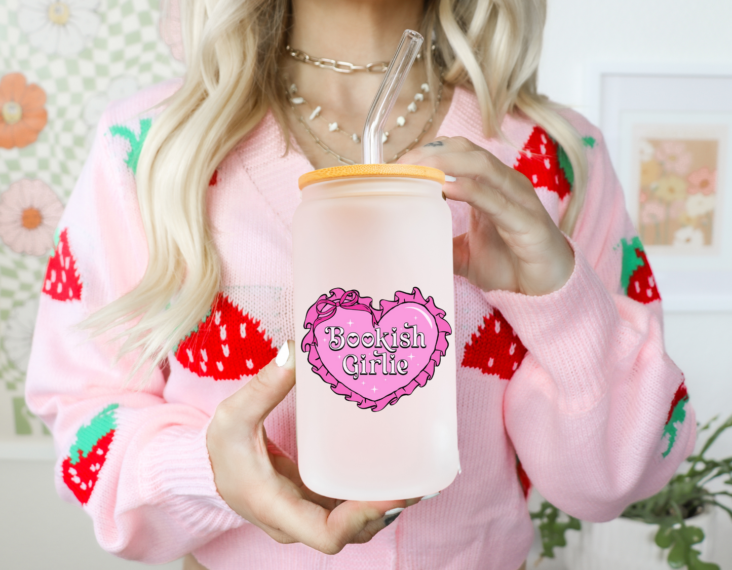 Bookish Girlie Glass Can
