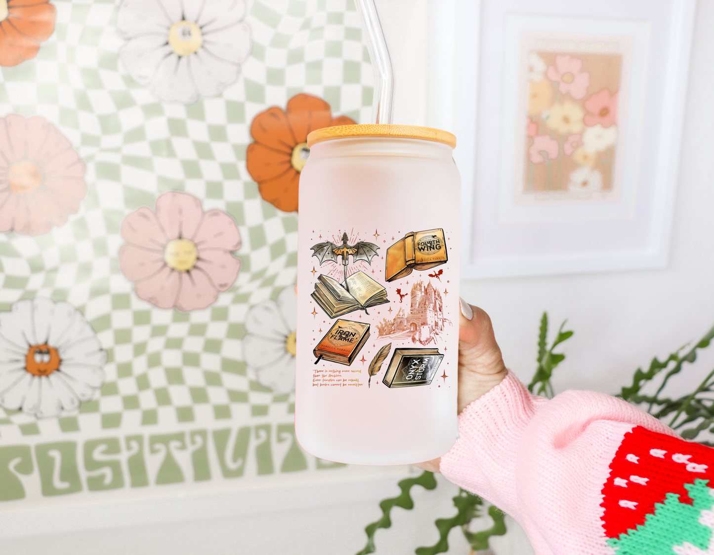 Fourt Wing Books Glass Can