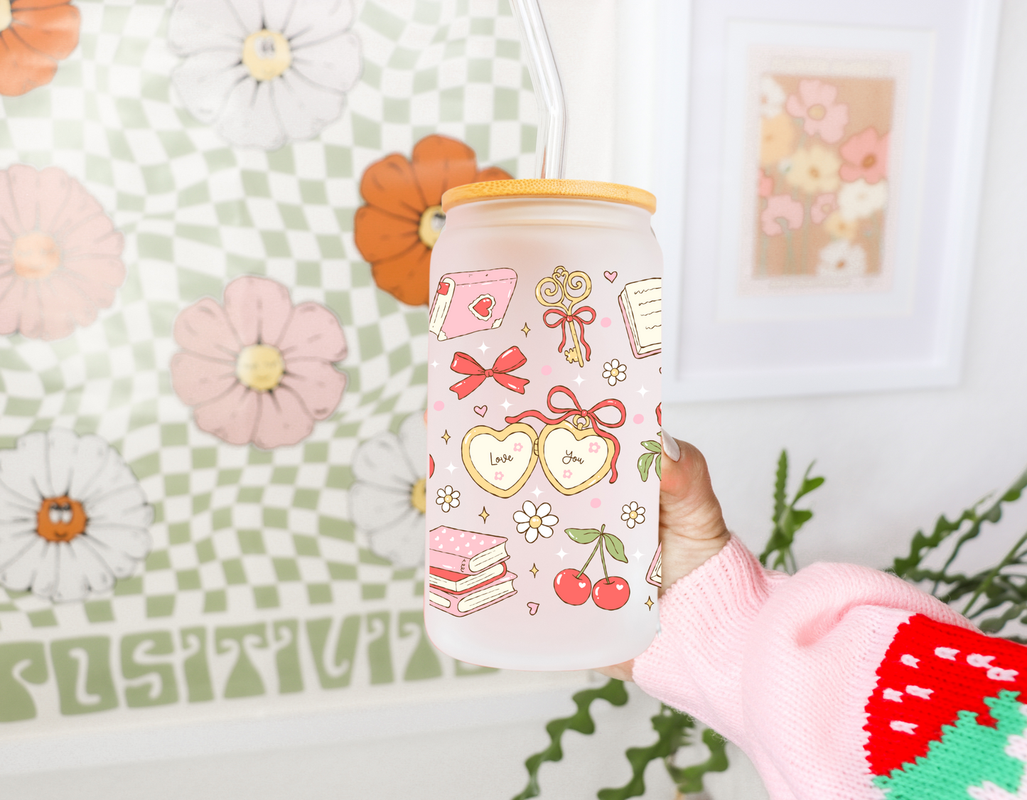 Coquette Bookish Glass Can