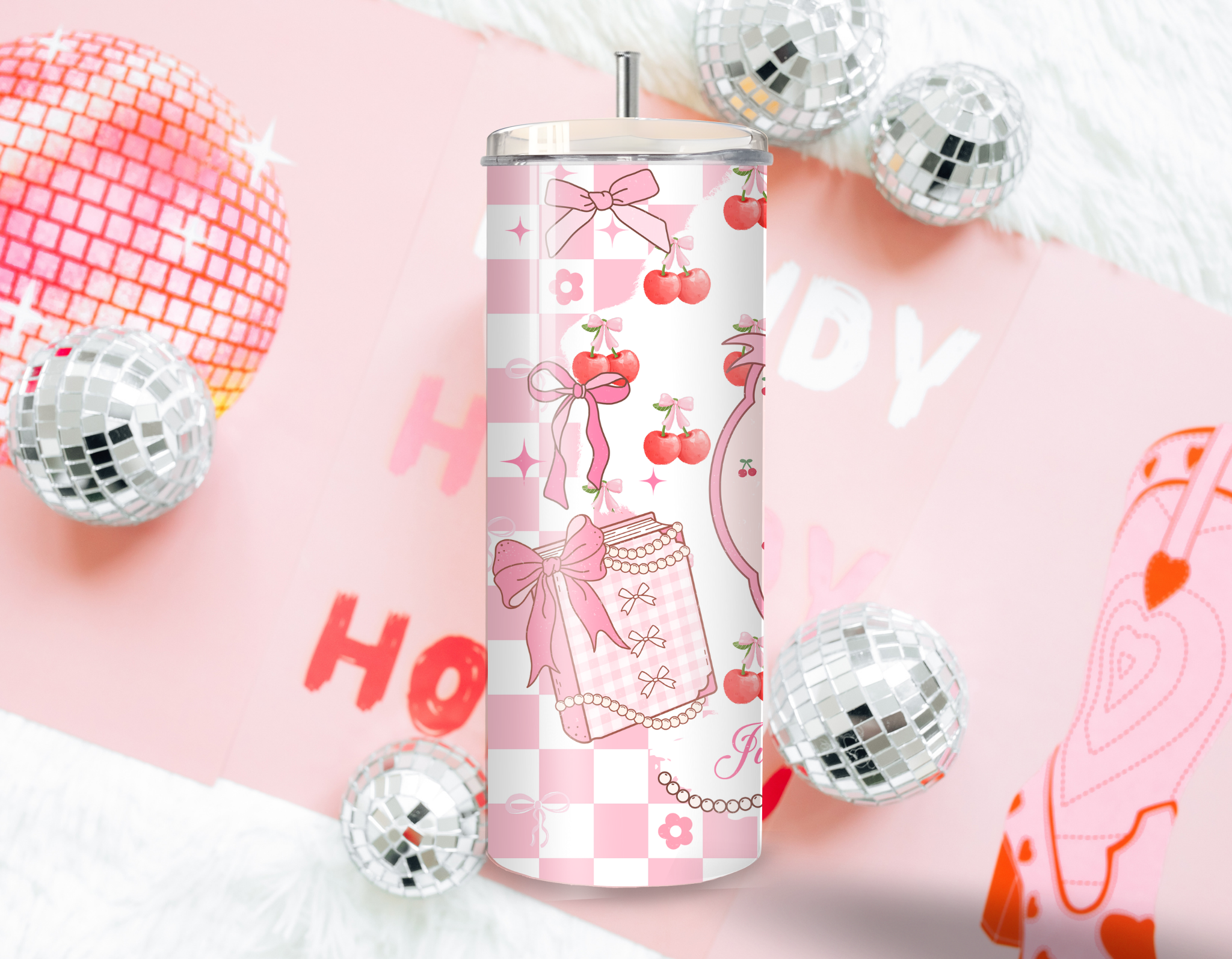 Coquette Bookish Tumbler