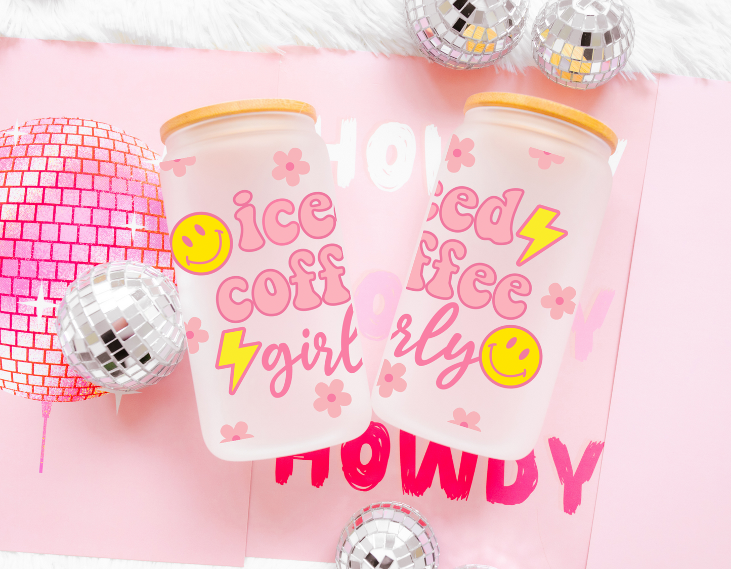 Iced Coffee Girly Glass Cup