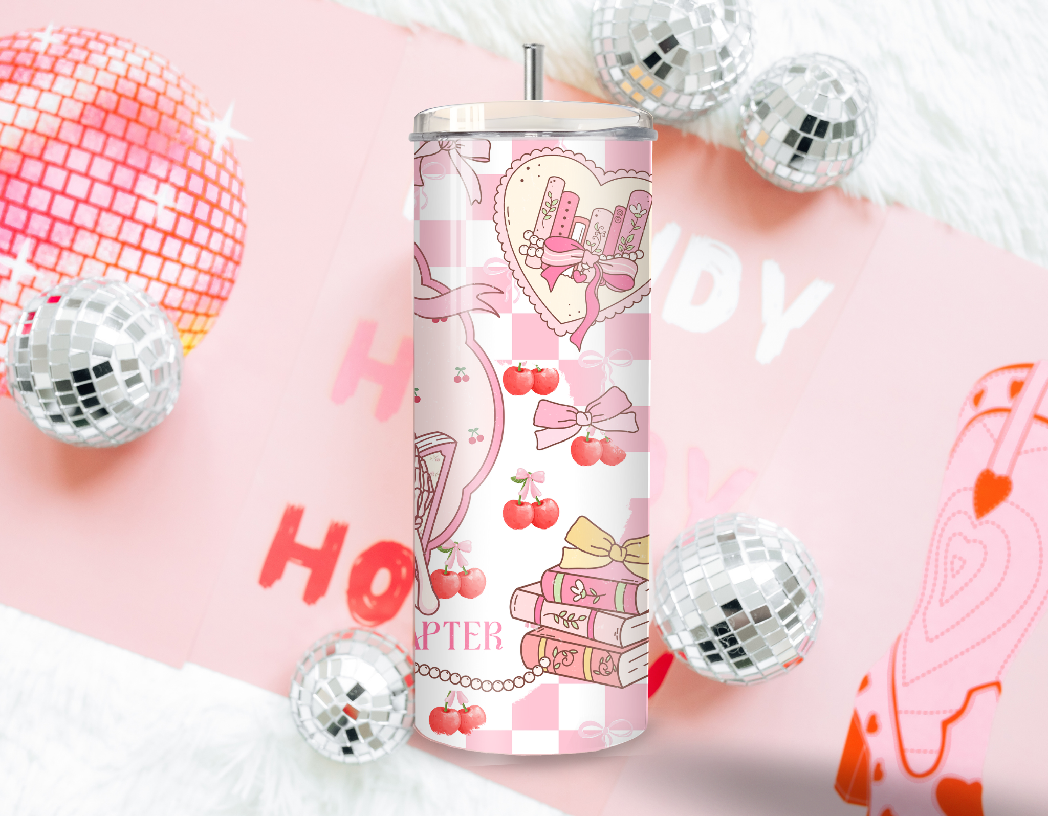 Coquette Bookish Tumbler