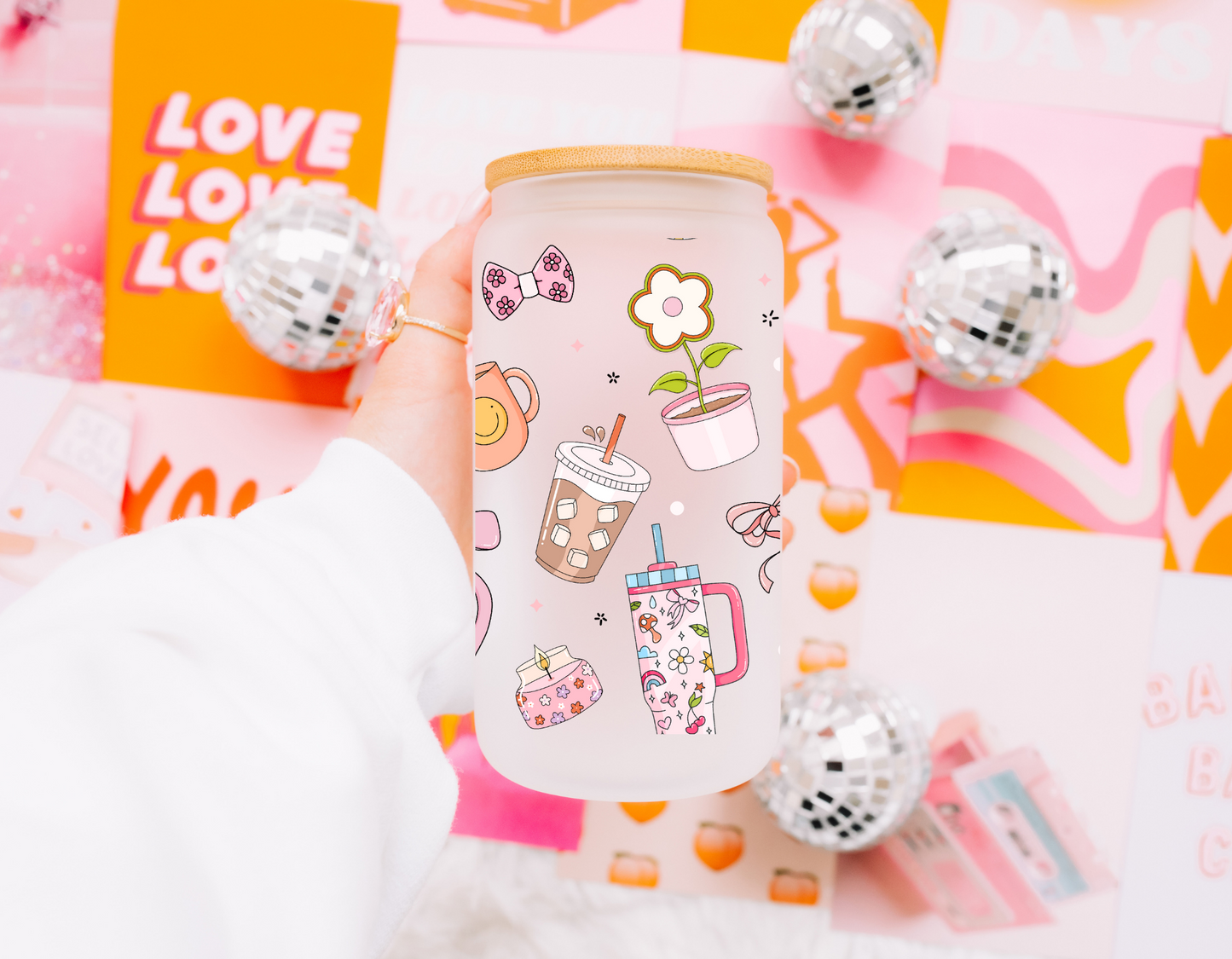 Girly Girl Vibes Glass Cup