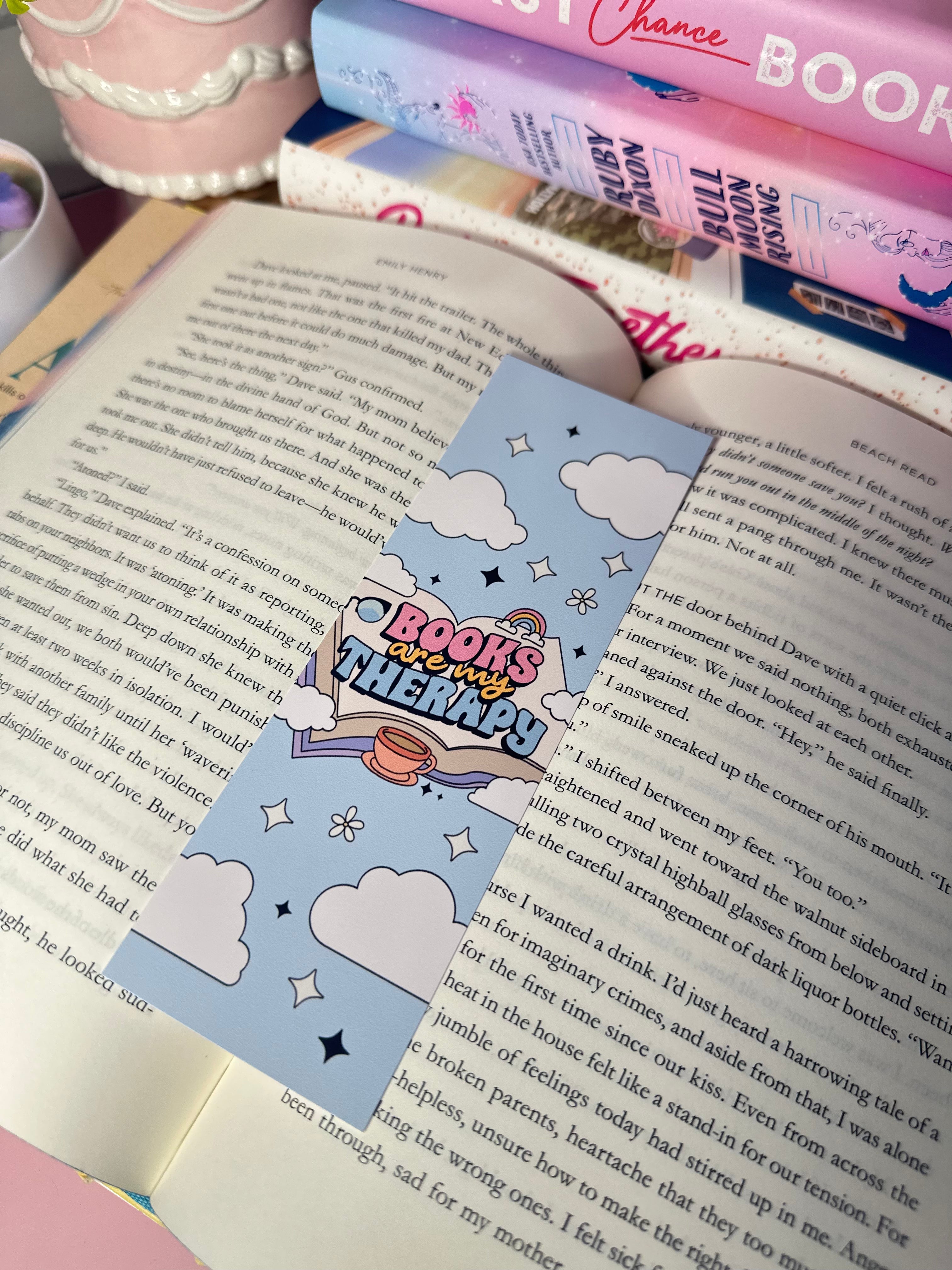 Books Are Therapy Bookmark