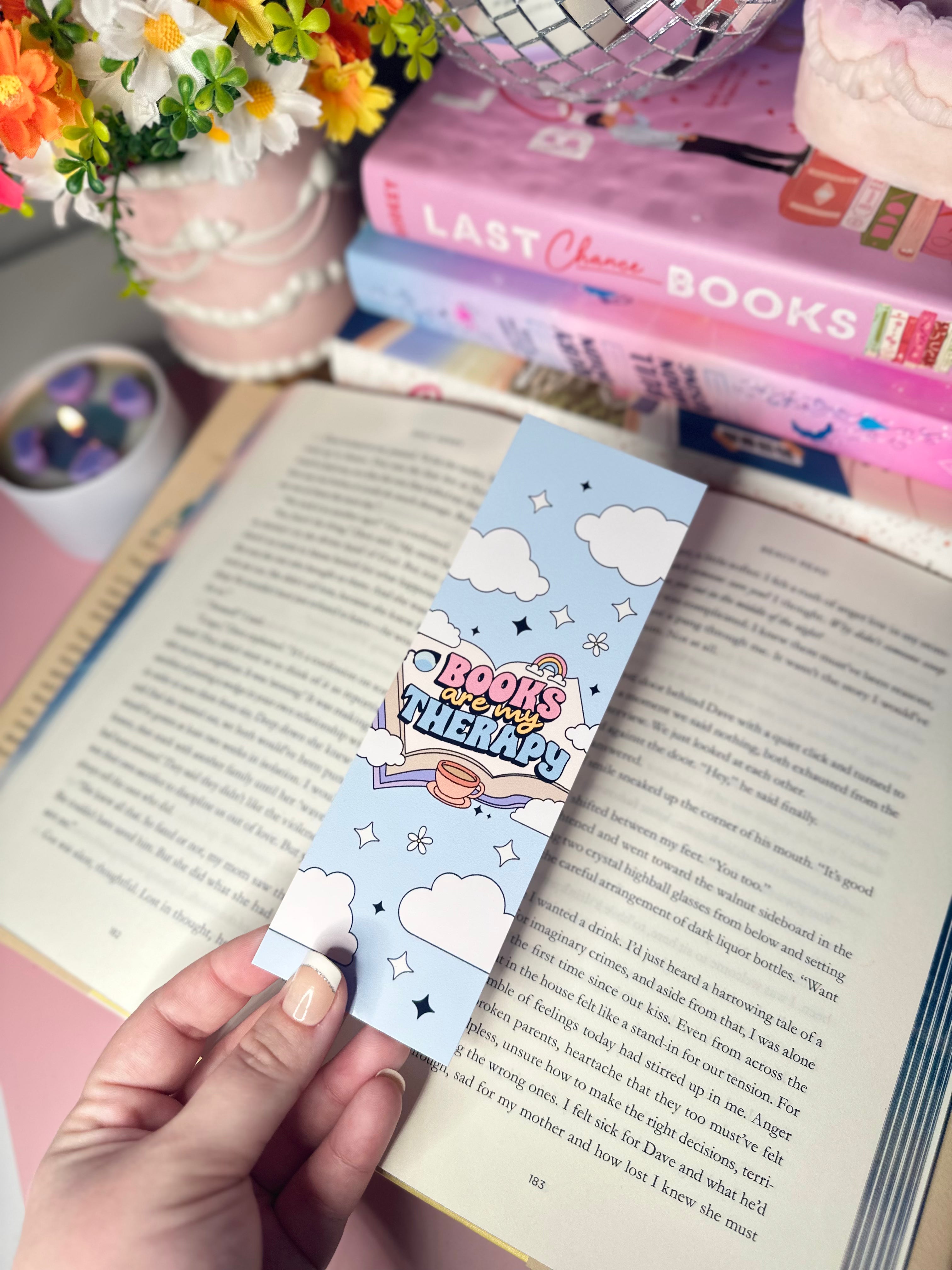 Books Are Therapy Bookmark