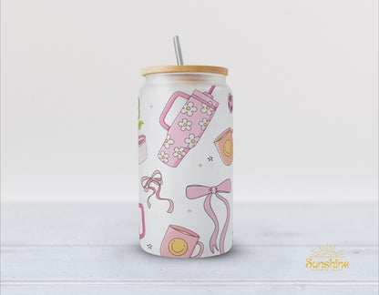 Girly Girl Vibes Glass Cup